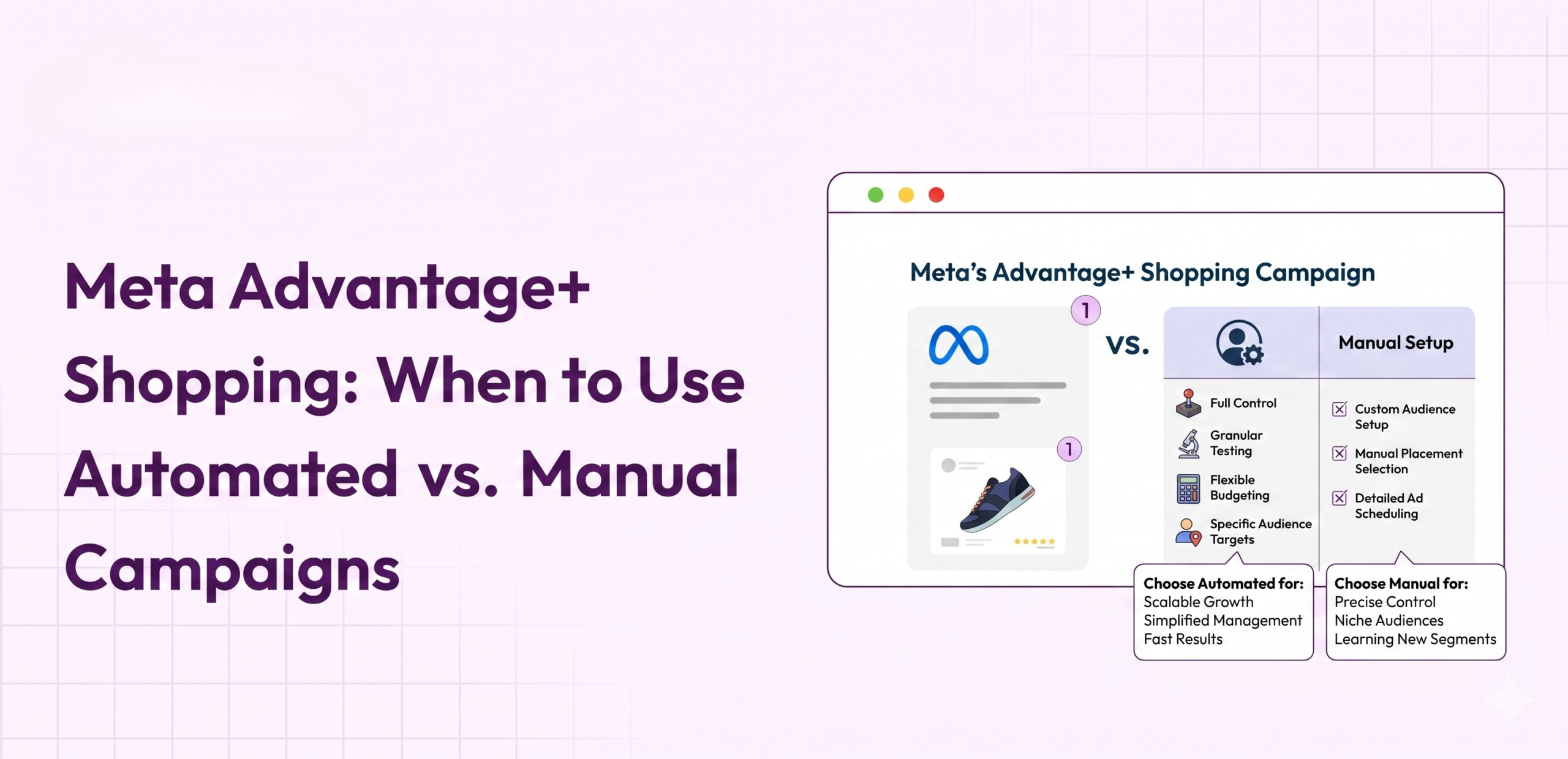 Read more about the article Meta Advantage+ Shopping: When to Use Automated vs. Manual Campaigns